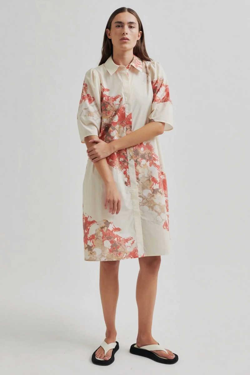Second Female Simione Shirt Dress - Spiced Coral