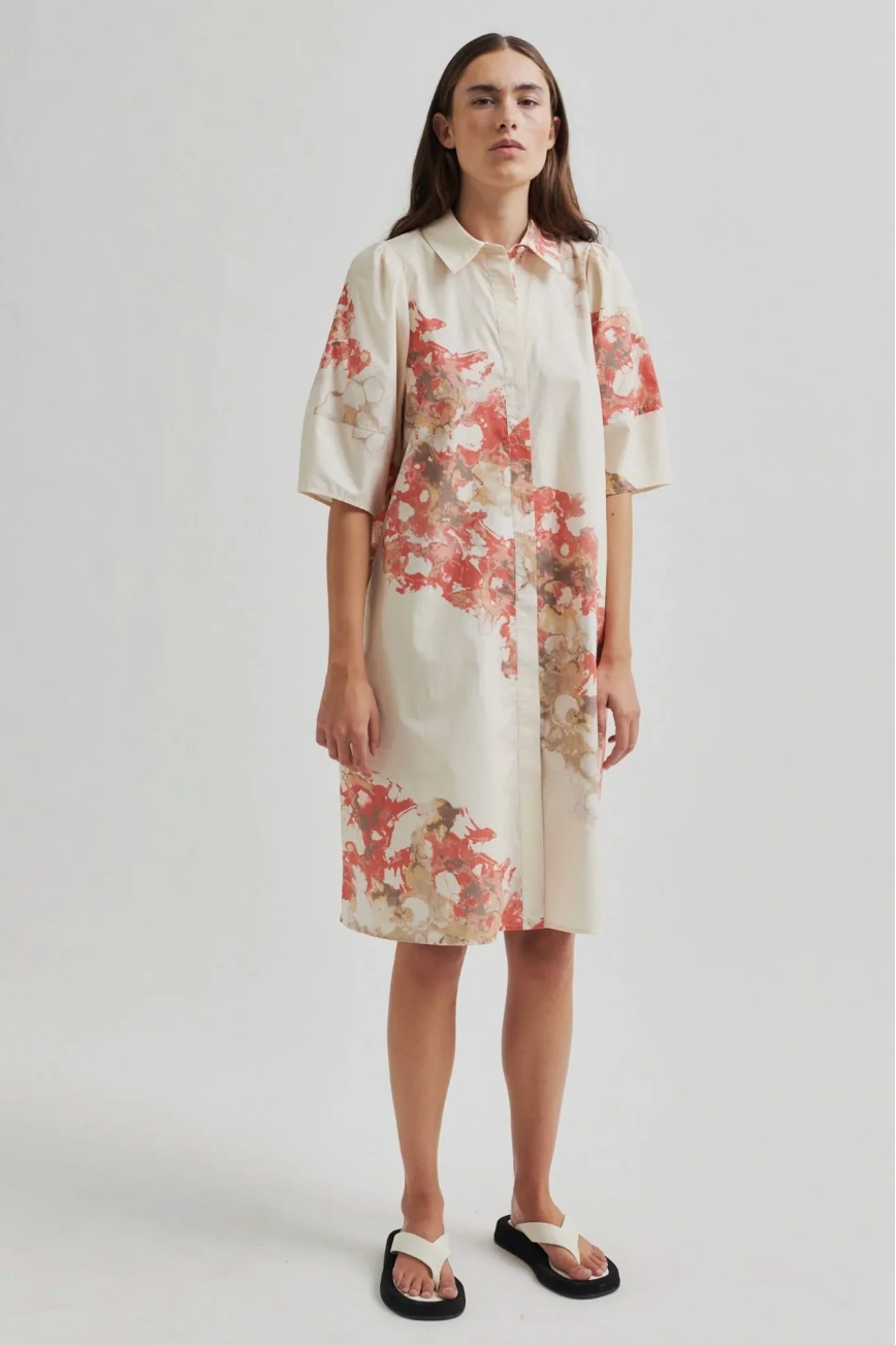 Second Female Simione Shirt Dress - Spiced Coral
