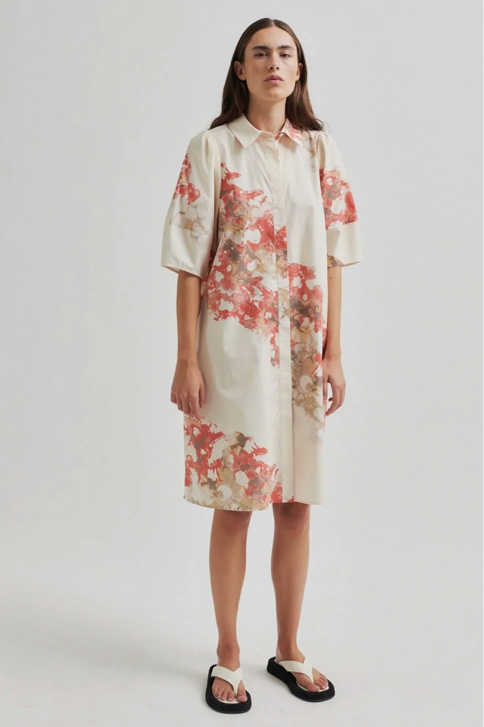 Second Female Simione Shirt Dress - Spiced Coral