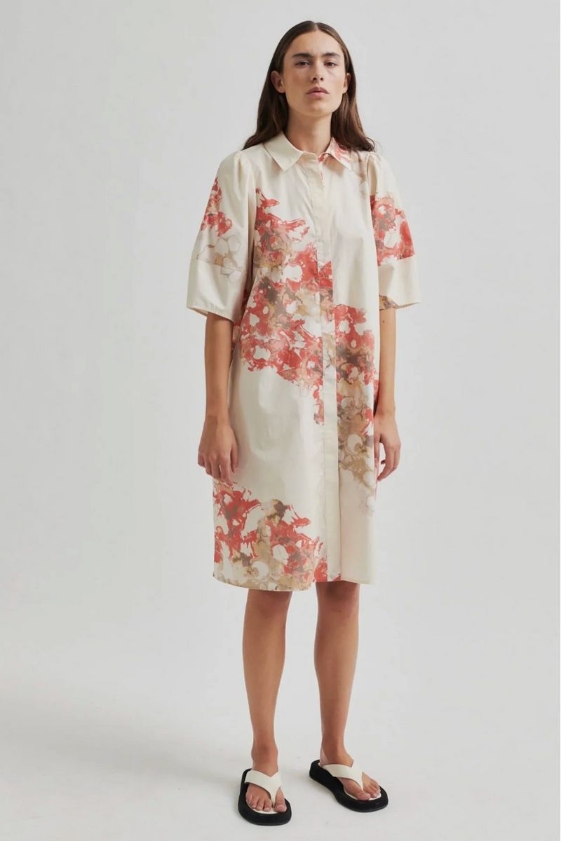 Second Female Simione Shirt Dress - Spiced Coral