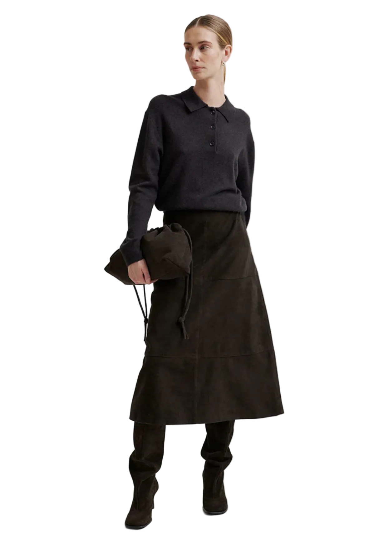 Second Female Vilena Knit Long Sleeve - Chocolate Brown
