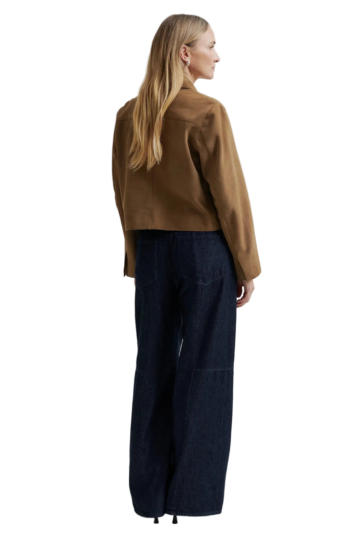 Second Female Noomi Suede Jacket - Silver Mink