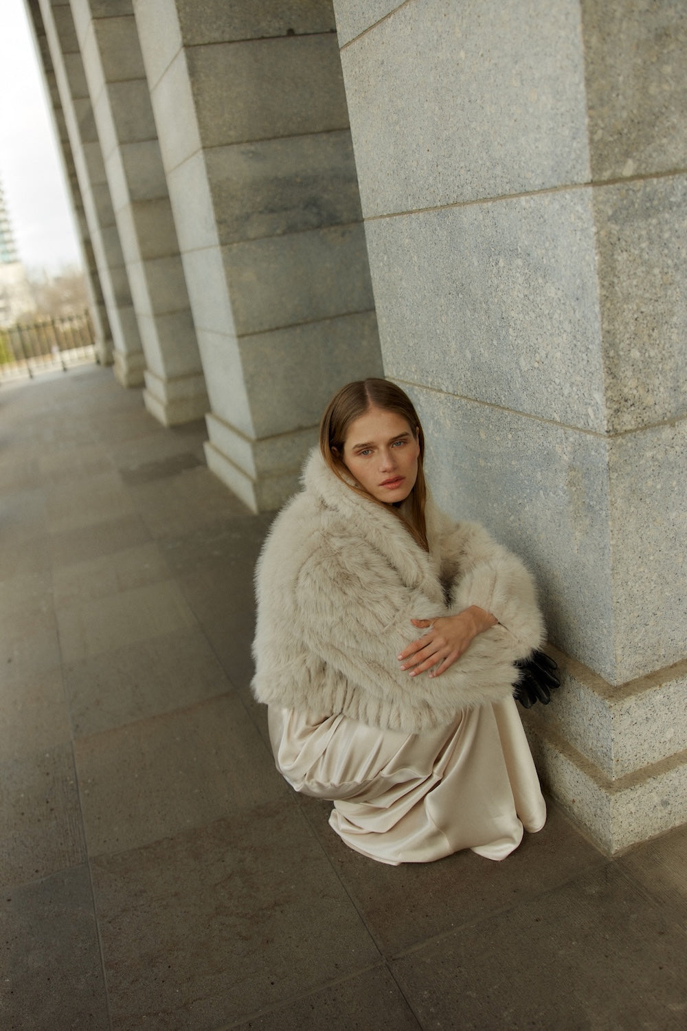 Sofia Irina Giselle Cropped Coat – Cream