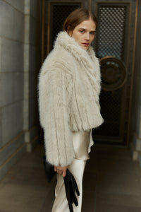 Sofia Irina Giselle Cropped Coat – Cream