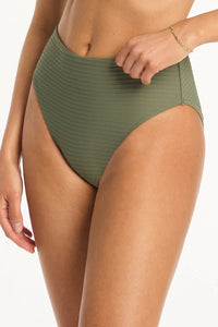 SEA LEVEL SPINNAKER RETRO HIGH WAIST PANT - KHAKI