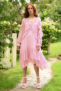 TRELISE COOPER FRILL AT EASE DRESS - PINK - ESCAPE CLOTHING