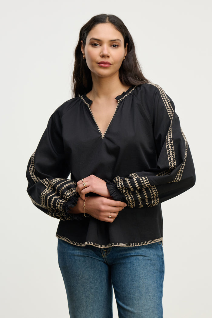 Velvet & Graham Scarlett Top - Black