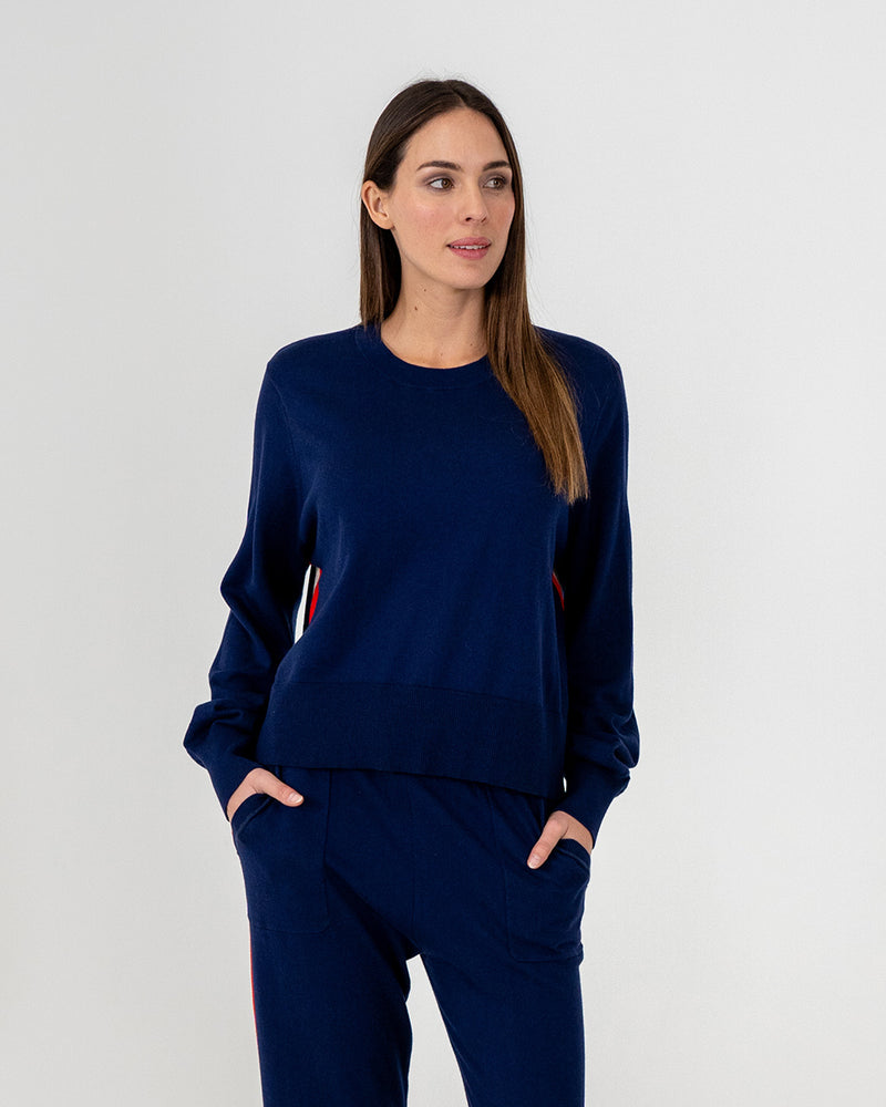 Arlington Milne Blake Lounge Pant Speed Stripe - Navy