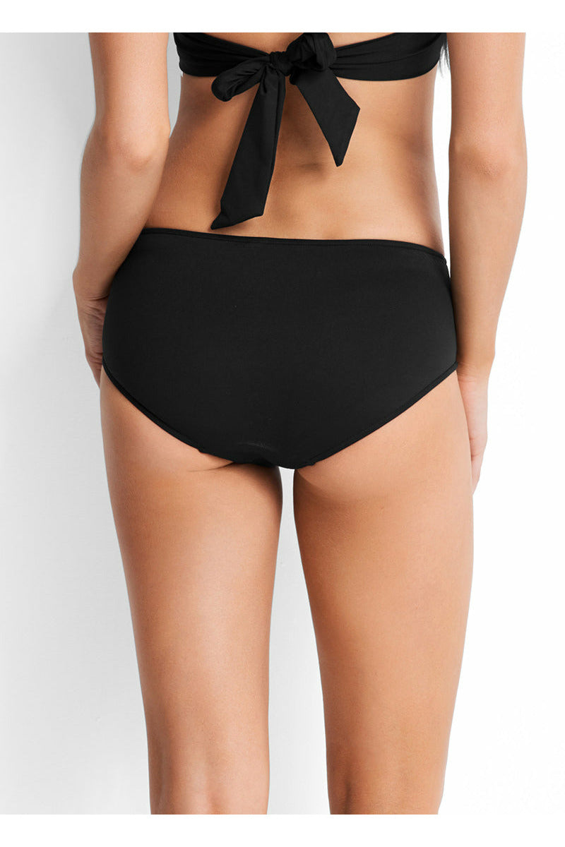 Seafolly - Essentials Gathered Front Retro Pant - Black - Escape