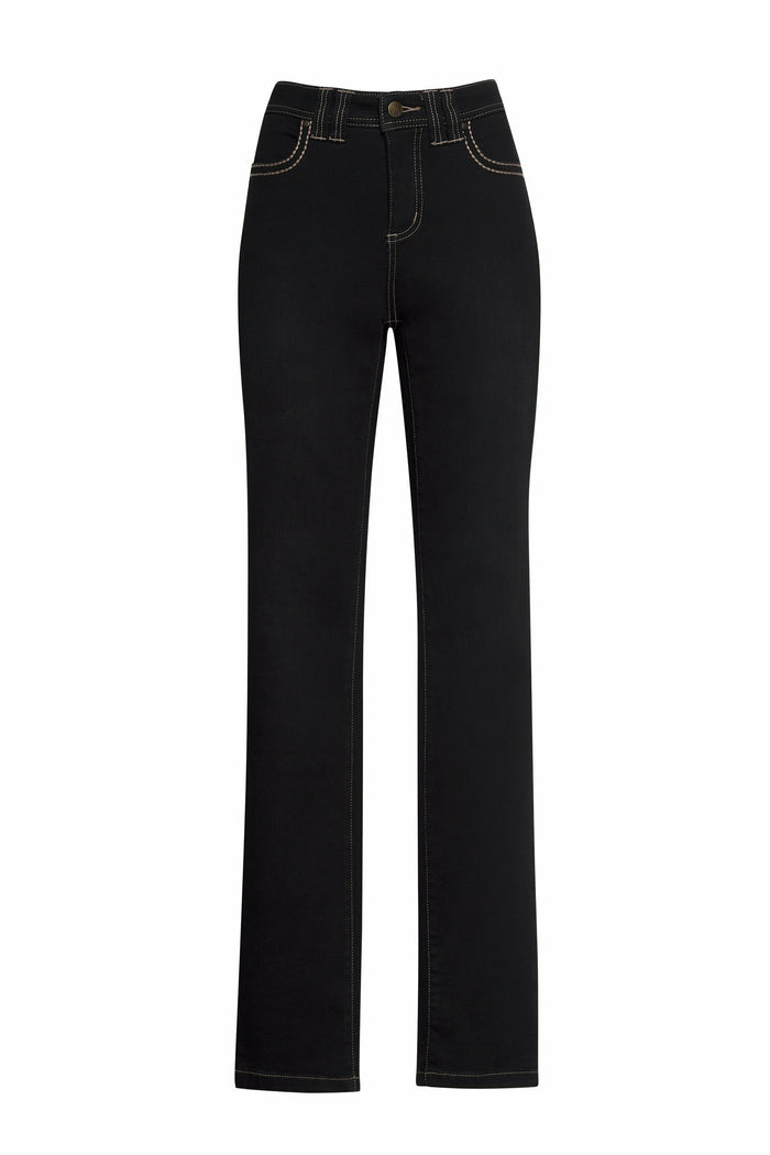 frontside of Loobies Story Luxe Classic Jean in Black