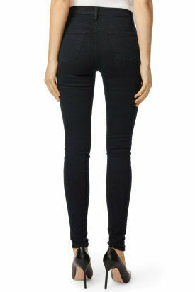 J BRAND Ivy High Rise Button Fly Black Double Cross Jeans Size 27